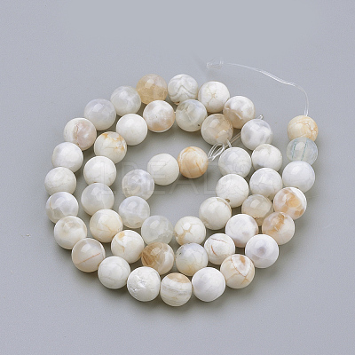 Natural Fire Crackle Agate Beads Strands G-S249-09-8mm-1