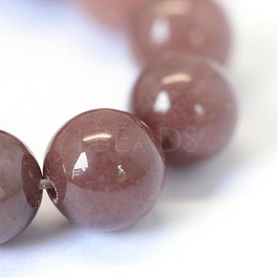 Natural Purple Aventurine Round Bead Strands G-E334-10mm-21-1