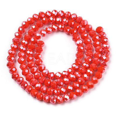 Electroplate Glass Beads Strands EGLA-A034-P8mm-A10-1