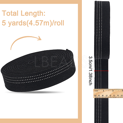 5 Yards Polycotton Ribbon OCOR-WH0078-169E-1