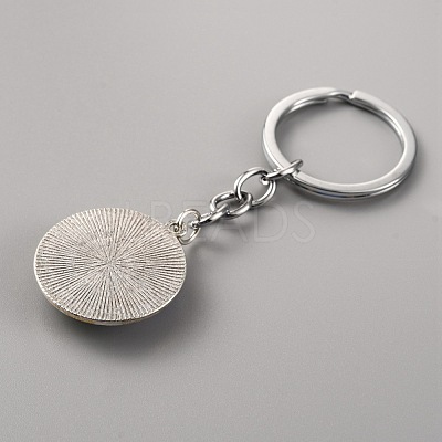 Glass Keychain KEYC-WH0024-18P-01-1