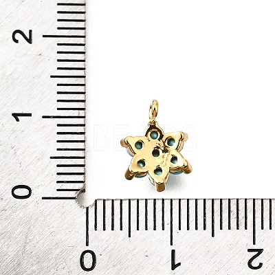 Brass Micro Pave Cubic Zirconia Pendants KK-D356-01B-G-1