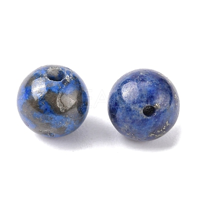Dyed Natural Lapis Lazuli Round Beads X-G-M169-6mm-05-1