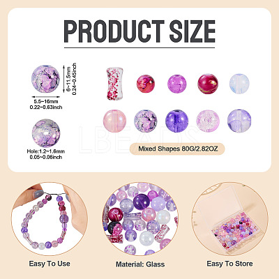 80G Transparent Glass Beads DGLA-TA0001-47H-1