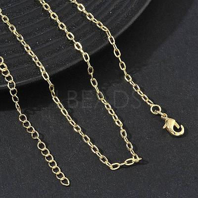 2.2MM Brass Cable Chain Necklaces for Women KK-CBA2293-09G-1