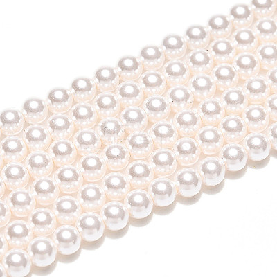 Baking Paint Pearlized Glass Pearl Bead Strands HY-N002-3mm-A11-1