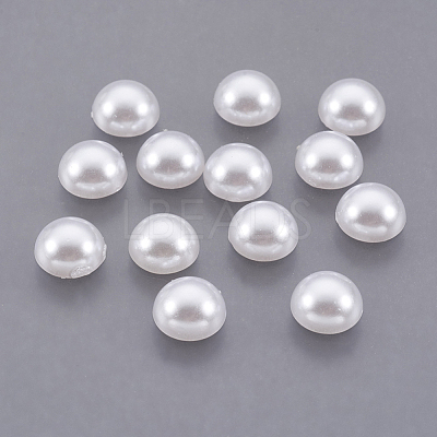 ABS Plastic Imitation Pearl Cabochons SACR-S738-8mm-Z9-1
