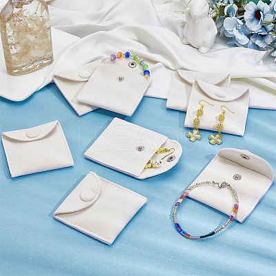 Velvet Jewelry Flap Pouches with Snap Button TP-WH0007-10A-1