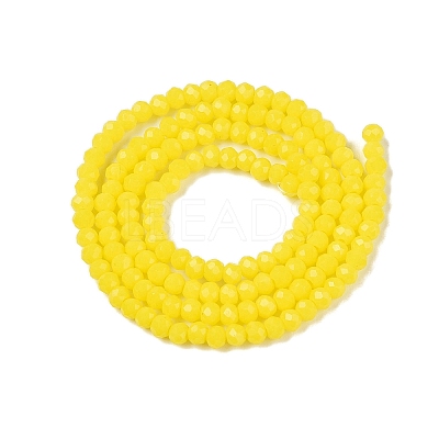 Opaque Solid Color Imitation Jade Glass Beads Strands EGLA-A044-P1mm-D04-1