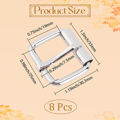 8Pcs Roller Buckles for Bag Strap Connector IFIN-CL0001-13-1
