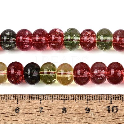 Crackle Transparent Glass Beads Strands GLAA-N074-02B-11-1