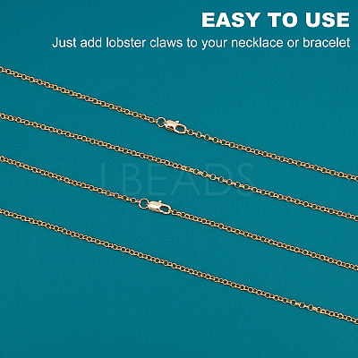 12Pcs 2 Style Brass Lobster Claw Clasps KK-SC0002-26-1