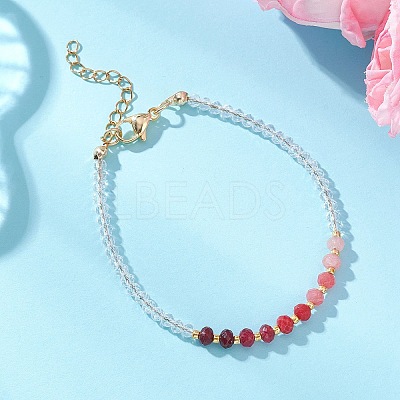 Dyed Natural Malaysia Jade & Glass Beaded Bracelets for Women BJEW-JB13076-01-1