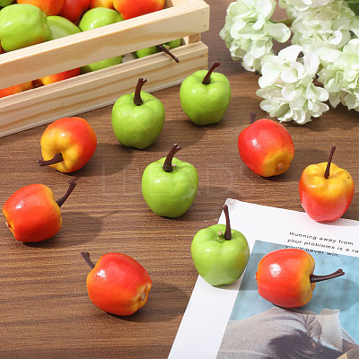 60Pcs 2 Colors Foam Imitation Apple DJEW-CA0001-43-1
