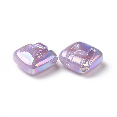 Rainbow Iridescent Plating Acrylic Beads LS-OACR-A010-06A-1
