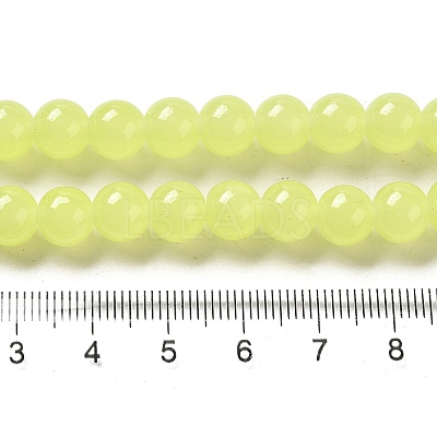 Imitation Jade Glass Beads Strands X-DGLA-S076-8mm-17-1