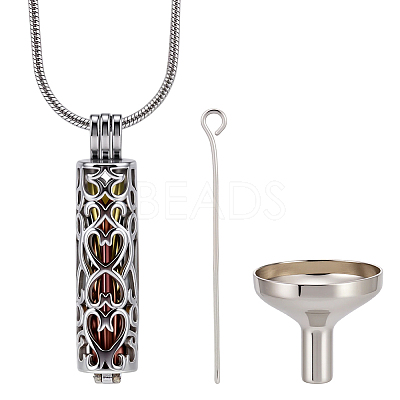 DIY Stainless Steel Pendant Necklaces Making Kits DIY-CN0003-75RC-1