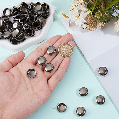 100Pcs Brass Studs Rivets KK-GF0001-24B-1