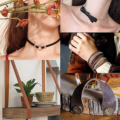 3Pcs Flat Leather Jewelry Cord WL-GF0001-16C-02-1