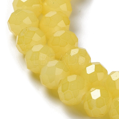 Baking Paint Imitation Jade Glass Bead Strands DGLA-A034-J6MM-A24-1