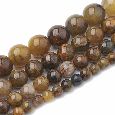 Natural Pietersite Beads Strands G-S333-8mm-010-1