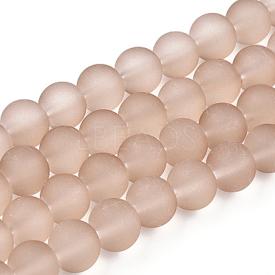 Baking Paint Transparent Glass Bead Strands GLAA-S031-6mm-26-A-1