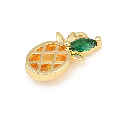 Brass Pave Colorful Cubic Zirconia Pendants CU-CBAFB7D-03B-G-1