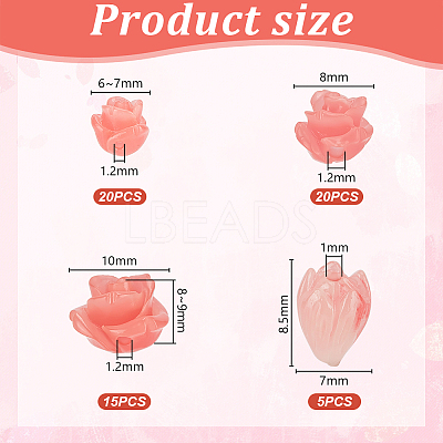 4 Sizes Synthetic Coral Beads CORA-OC0001-02-1