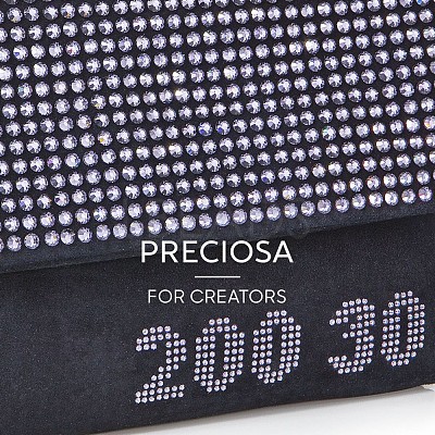 Preciosa&reg Crystal Hotfix Flatback Stones Y-PRC-HSS16-30020-200-1