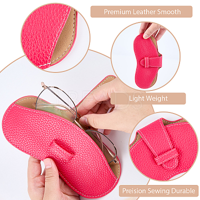 1Pc PU Leather Glasses Case AJEW-CN0006-94C-1