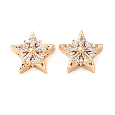 Brass Micro Pave Cubic Zirconia Beads CU-CBAEC99-31G-01-1