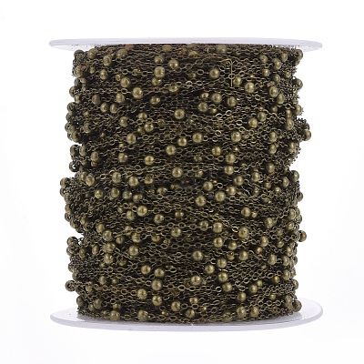 Brass Flat Oval Cable Chains CHC018Y-AB-1