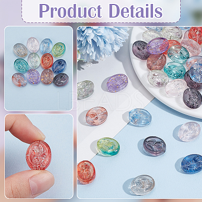 96Pcs 12 Colors Handmade Lampwork Beads LAMP-PH0001-34-1
