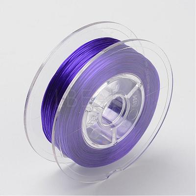Japanese Eco-Friendly Dyed Flat Elastic Crystal String EW-F005-0.6mm-01-1