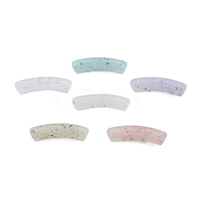Marbled Stone Style Opaque Acrylic Beads X-OACR-G009-04A-1