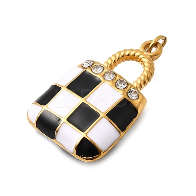 304 Stainless Steel Enamel Pendants STAS-B097-11G-1