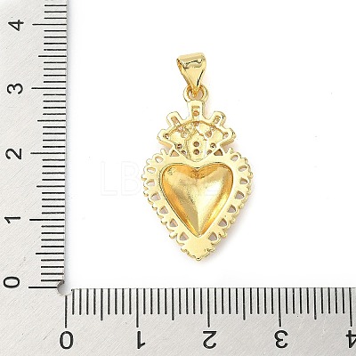 Brass Micro Pave Cubic Zirconia Pendants KK-I379-03G-D-1