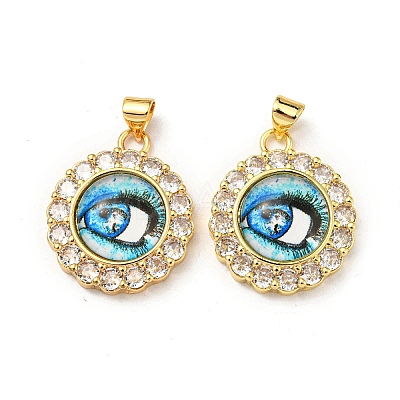 Golden Brass Pendants KK-L209-008G-03-1