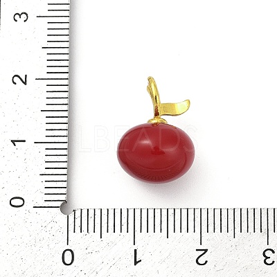 Enamel Plastic Pendants KK-G526-21G-03-1