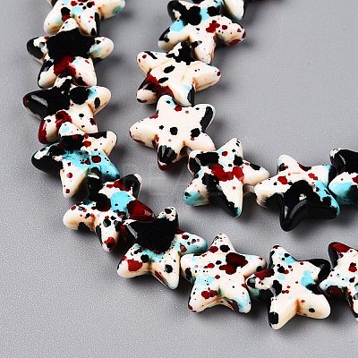 Spray Painted Synthetic Turquoise Beads Strands UNKW-T001-11G-1