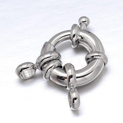 Brass Spring Ring Clasps KK-L082A-01P-1