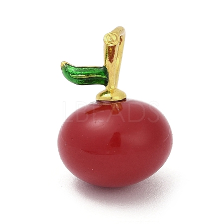 Enamel Plastic Pendants KK-G526-21G-03-1