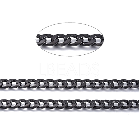 304 Stainless Steel Cuban Link Chains CHS-D032-02B-1