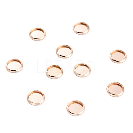 304 Stainless Steel Cabochon Settings STAS-Y001-12A-RG-1