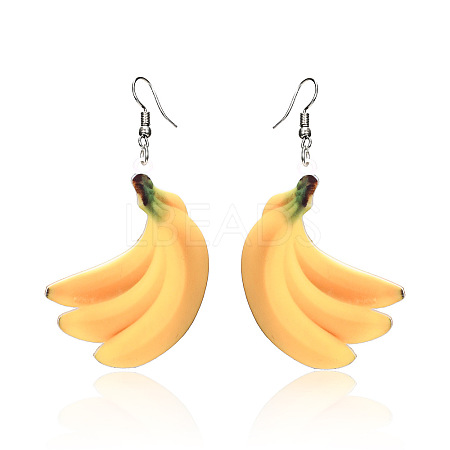 Acrylic & Alloy Dangle Earrings WGEBD91-05-1