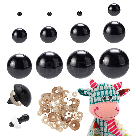  144 Sets 12 Style Plastic & Resin Doll Eyes DOLL-PH0001-45-1