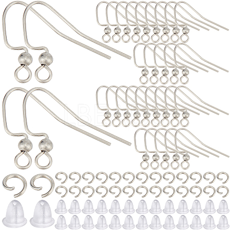 200Pcs 304 Stainless Steel Earring Hooks STAS-SP0001-44-1