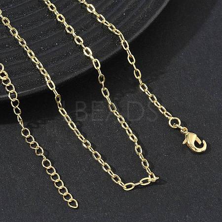 2.2MM Brass Cable Chain Necklaces for Women KK-CBA2293-09G-1