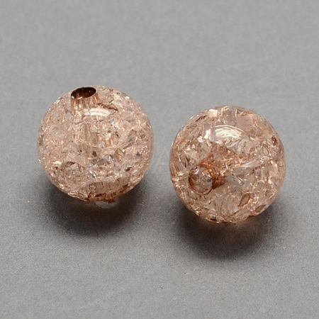 Transparent Crackle Acrylic Beads CACR-R008-8mm-05-1