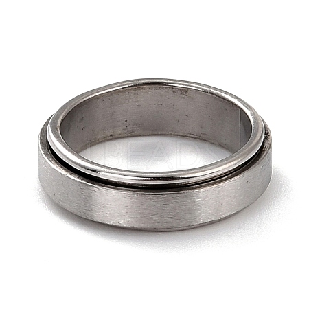 Non-Tarnish 203 Stainless Steel Rotating Spinner Fidget Band Rings for Anxiety Stress Relief RJEW-G118-07P-1